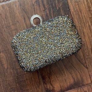 Natasha Gold and Silver Clutch